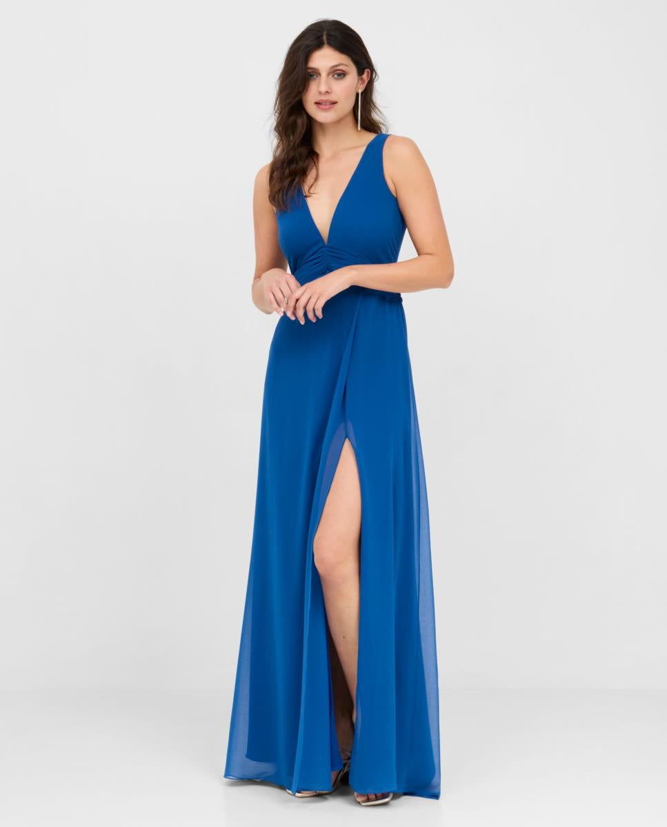 Vestido Nereida largo Azul royal