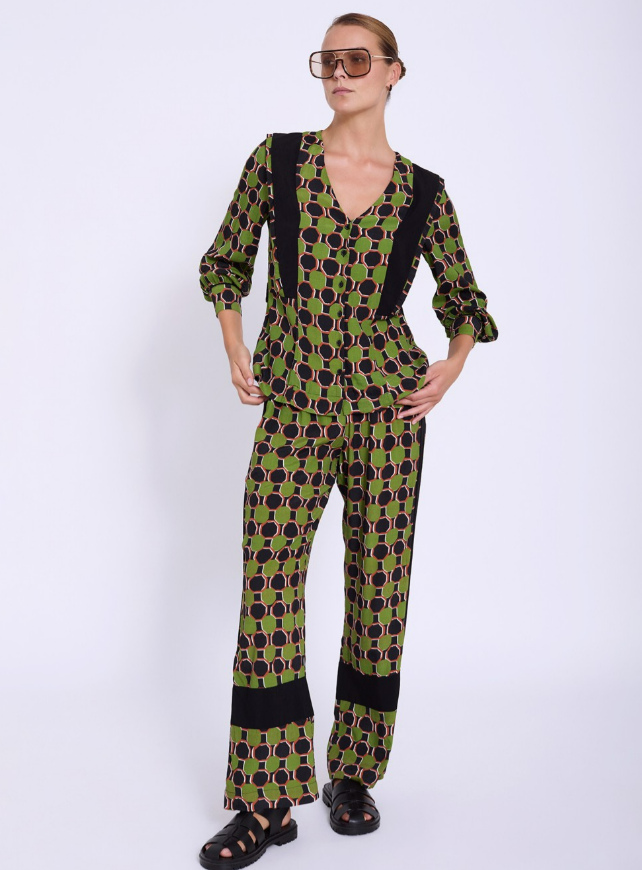 Pantalón estampado geométrico