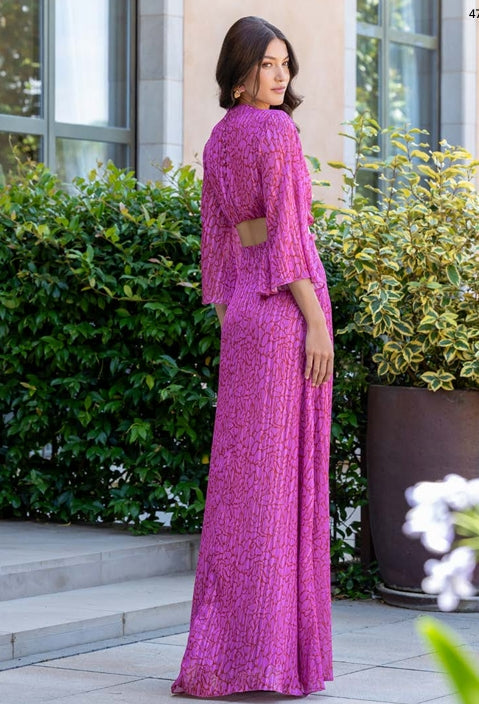 Vestido gasa lurex