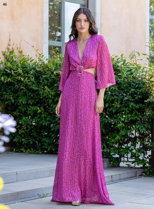 Vestido gasa lurex