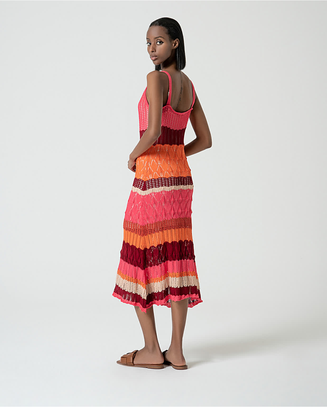 Vestido midi de crochet