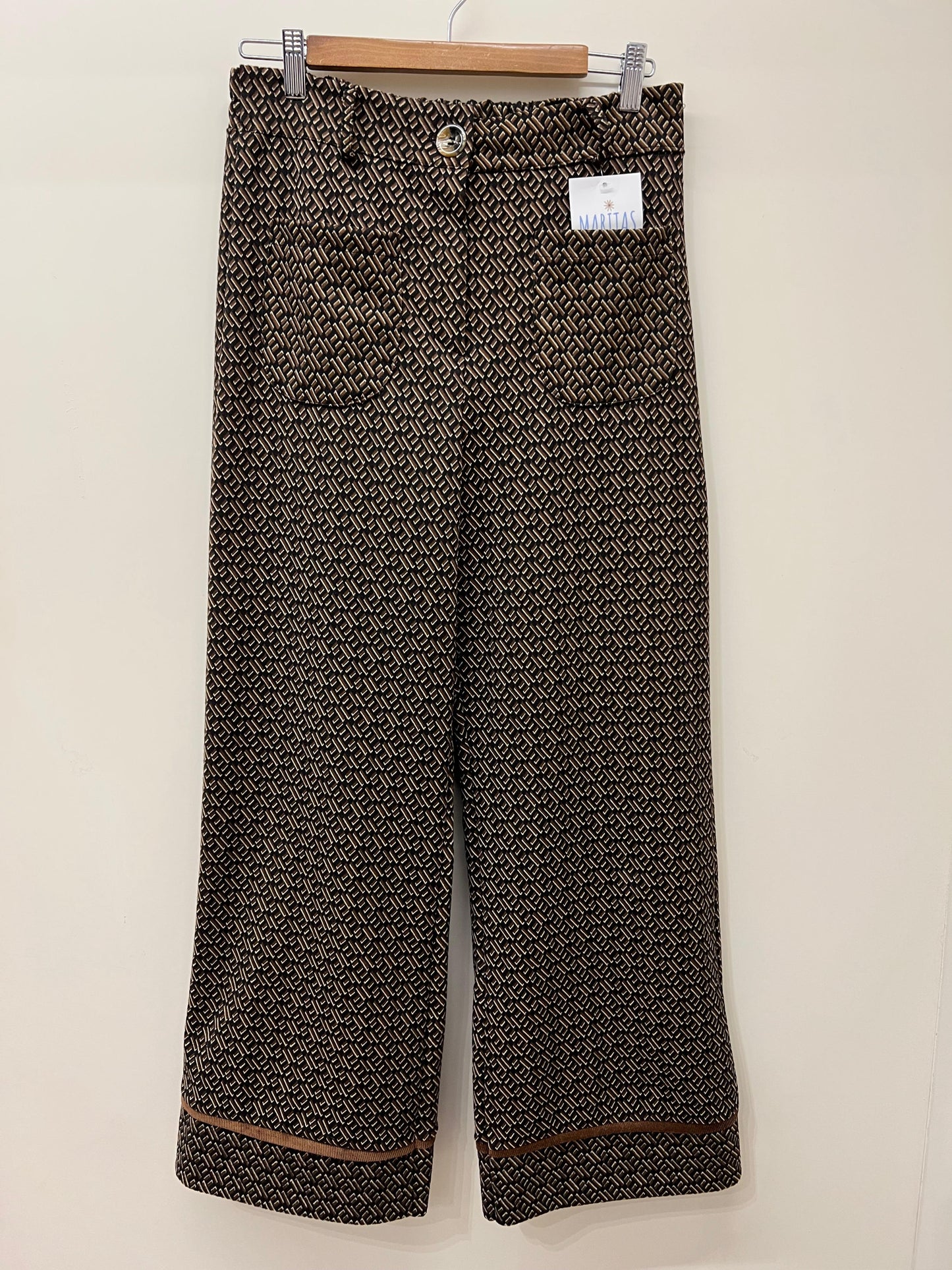 Pantalón estampado recto