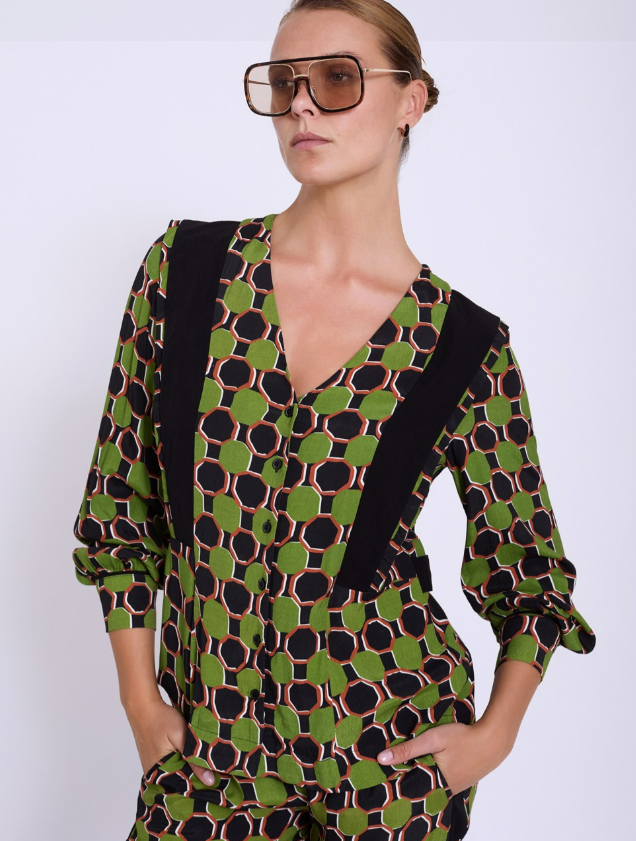 Blusa estampado geométrico