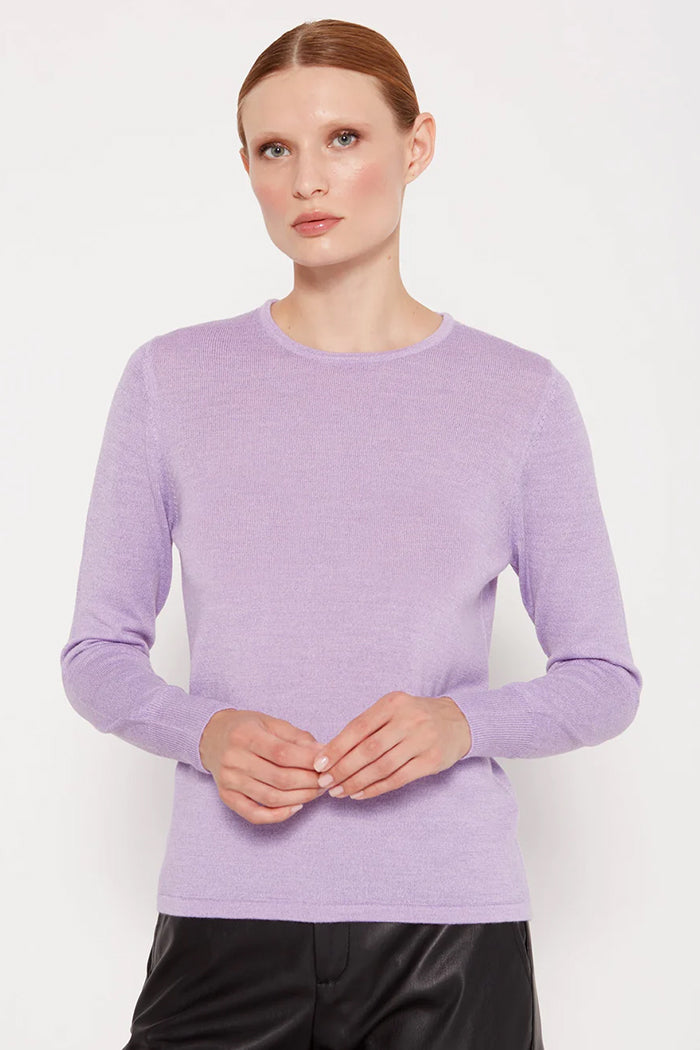 Pull basique mauve 