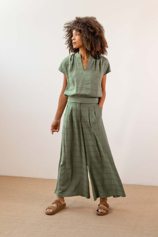 Pantalón ancho verde