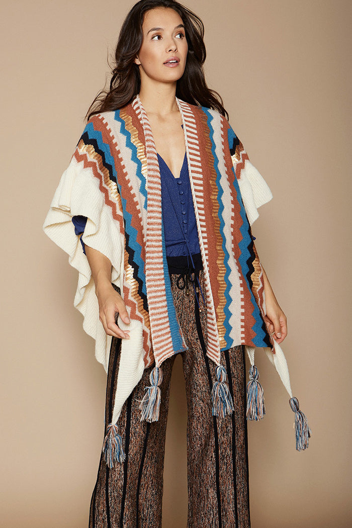 Chaqueta Poncho Punto