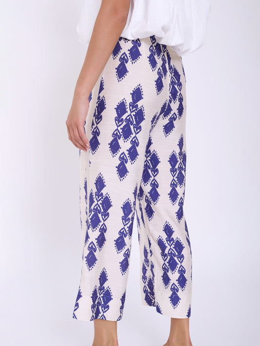 Pantalón con estampado ikat